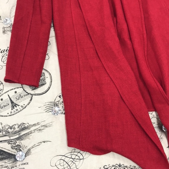 Anne Klein Burgundy Open Cardigan - Picture 3 of 6